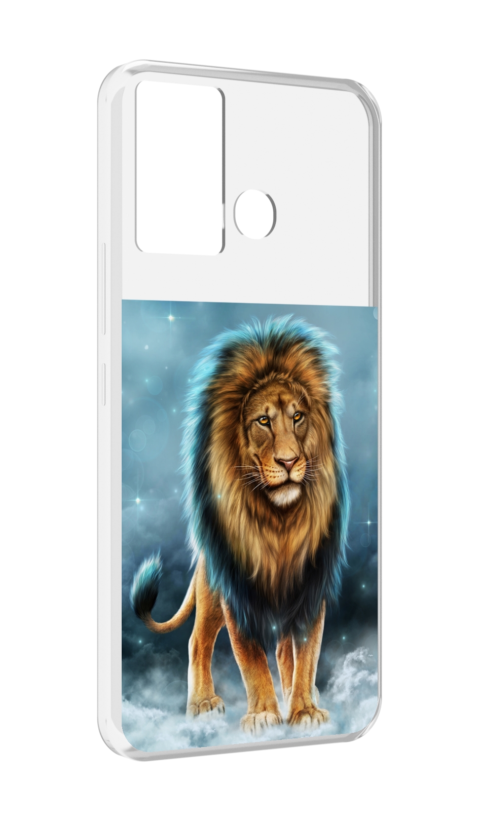 

Чехол MyPads Лев-в-тумане для Infinix Hot 12 Play, Прозрачный, Tocco