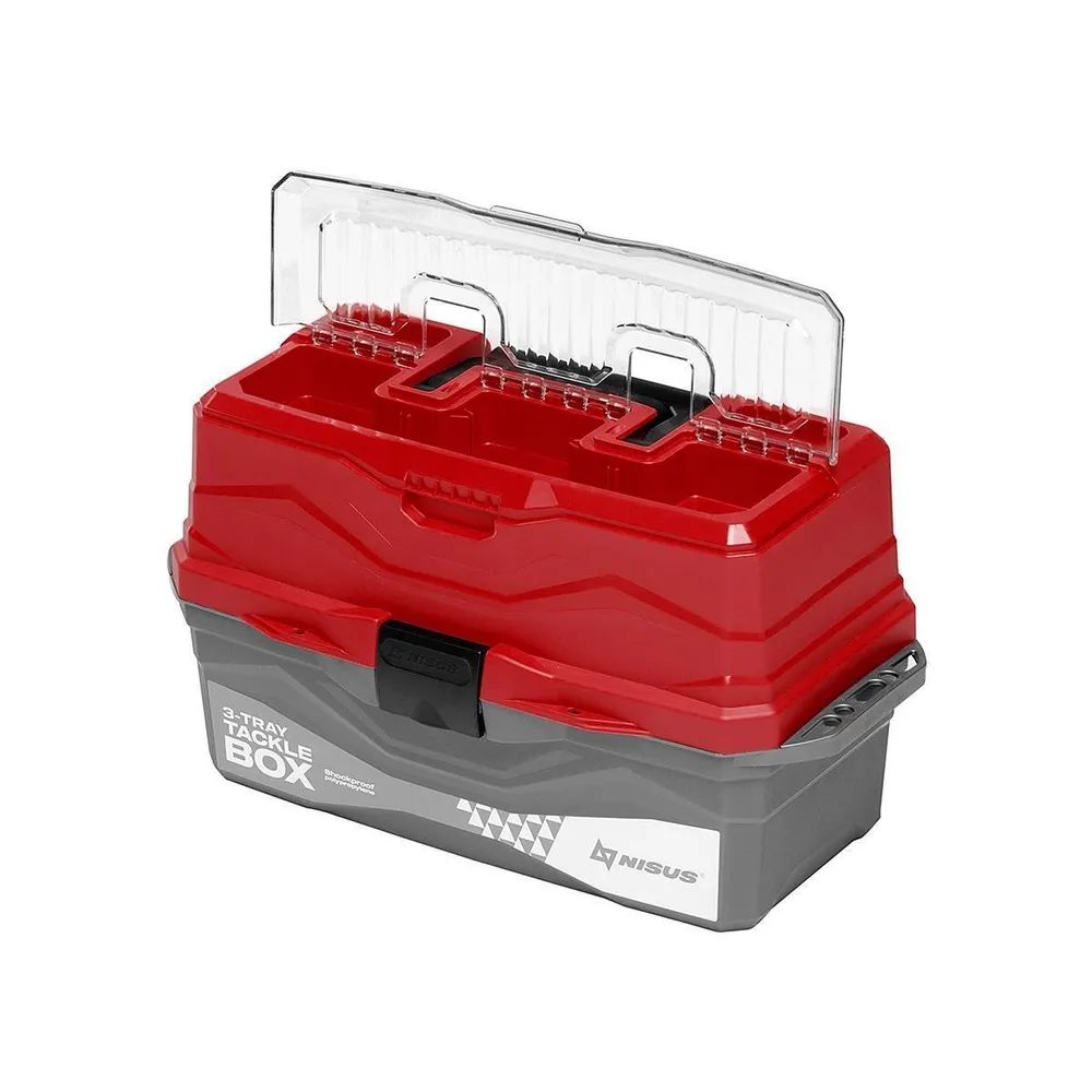 Ящик рыболовный Nisus 3-tray box трехполочный красный