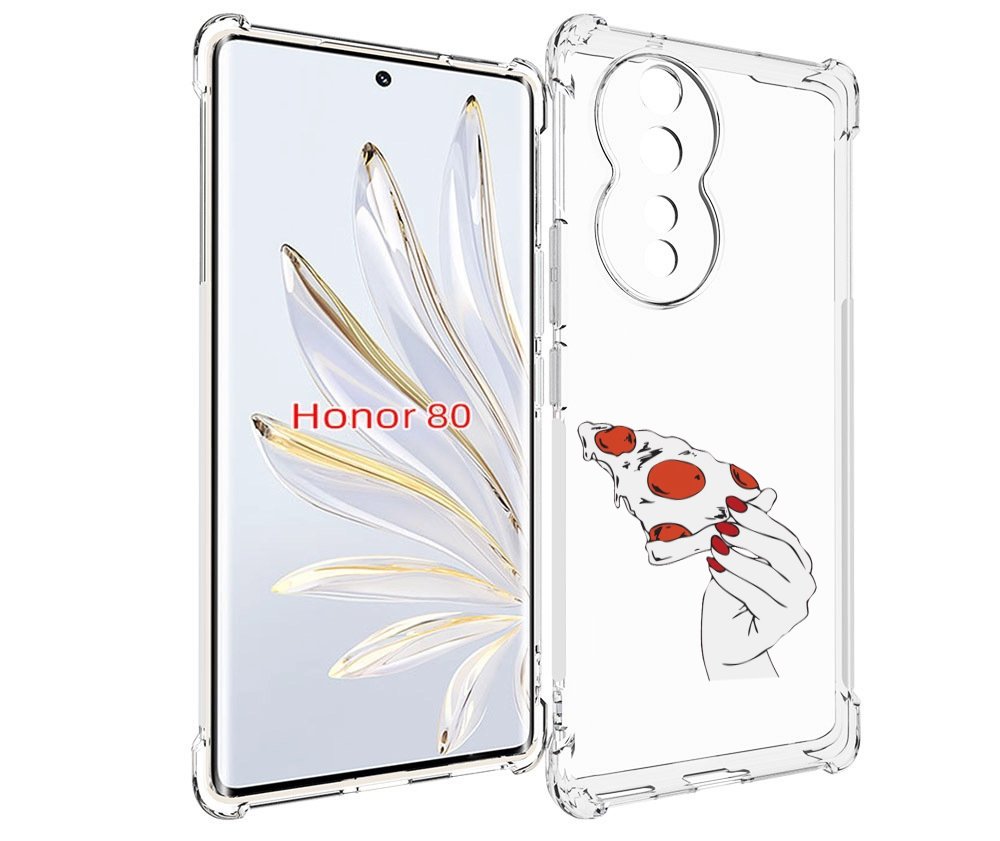 

Чехол MyPads белая-пицца для Honor 80, Прозрачный, Tocco