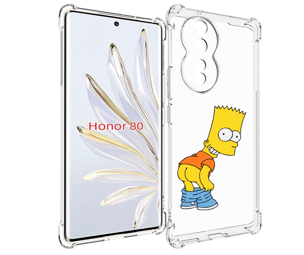 

Чехол MyPads барт-симпсон-довольный для Honor 80, Прозрачный, Tocco