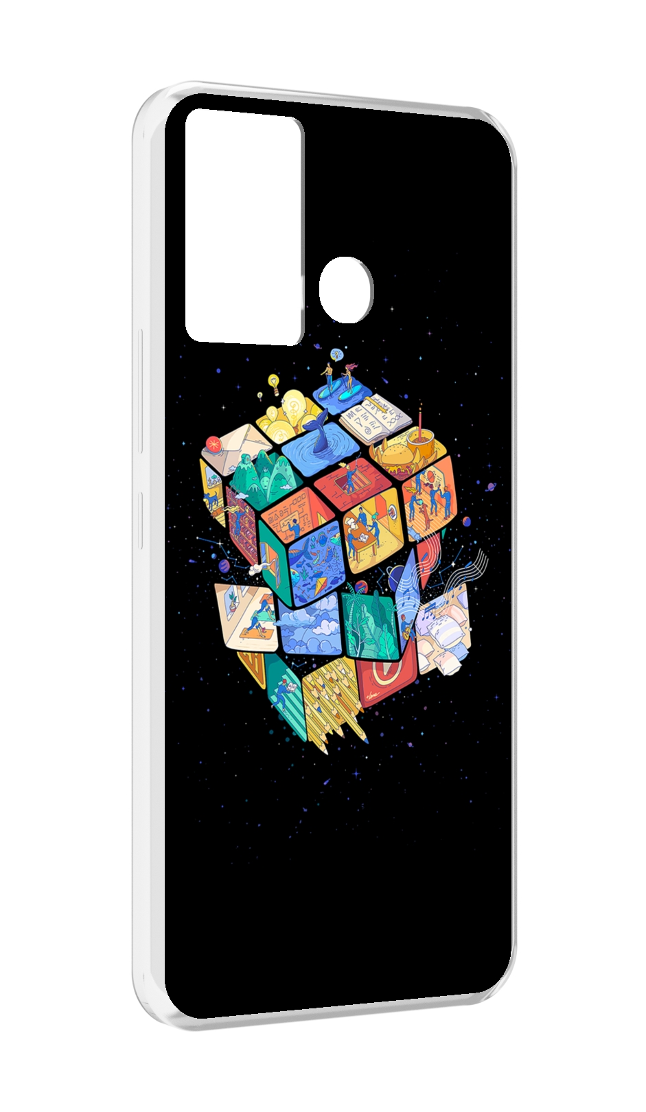 

Чехол MyPads Кубик-Рубика для Infinix Hot 12 Play, Прозрачный, Tocco