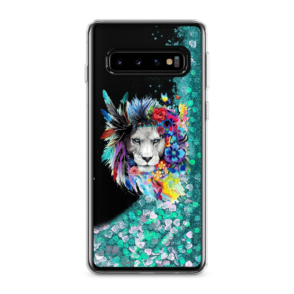 

Жидкий чехол с блестками "Гавайский лев" на Samsung Galaxy S10, 27095-1