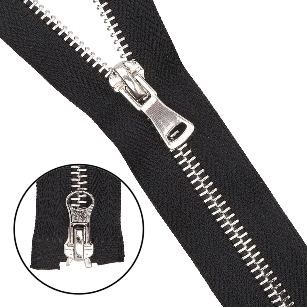 

Молния Айрис металл-никель, разъемная (2 замка, Т5) - 75 см (580 черный), 5 шт