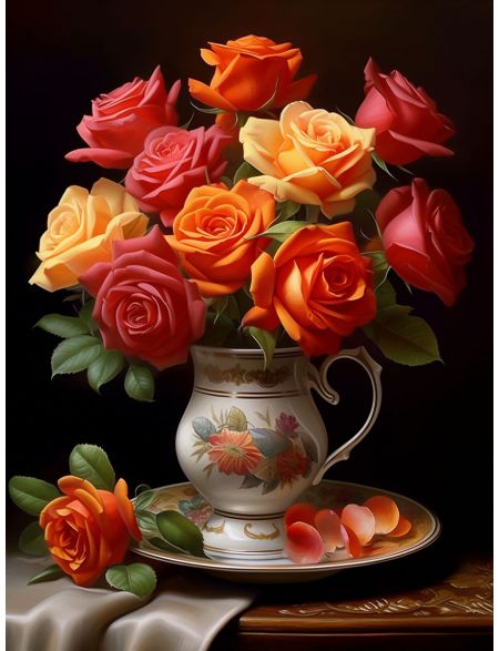 

Алмазная мозаика на подрамнике Цветы, 50x40 см, 50 цветов, 68731, ПРА-573