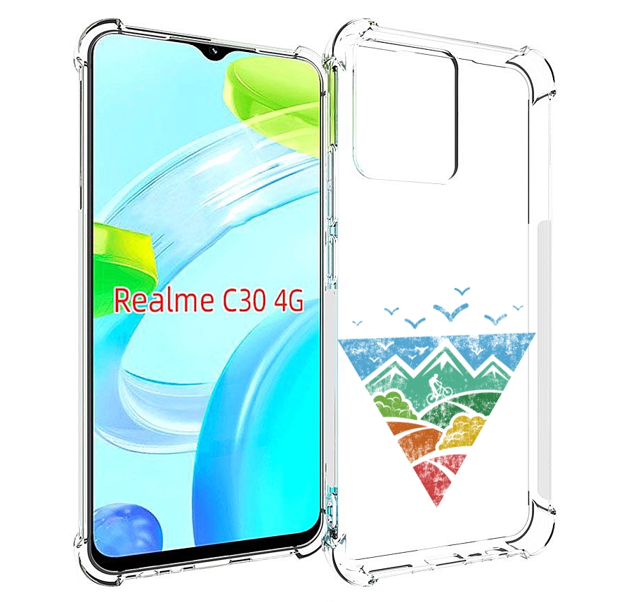 

Чехол MyPads Лес земля море чайки для Realme C30 4G / Narzo 50i Prime, Прозрачный, Tocco
