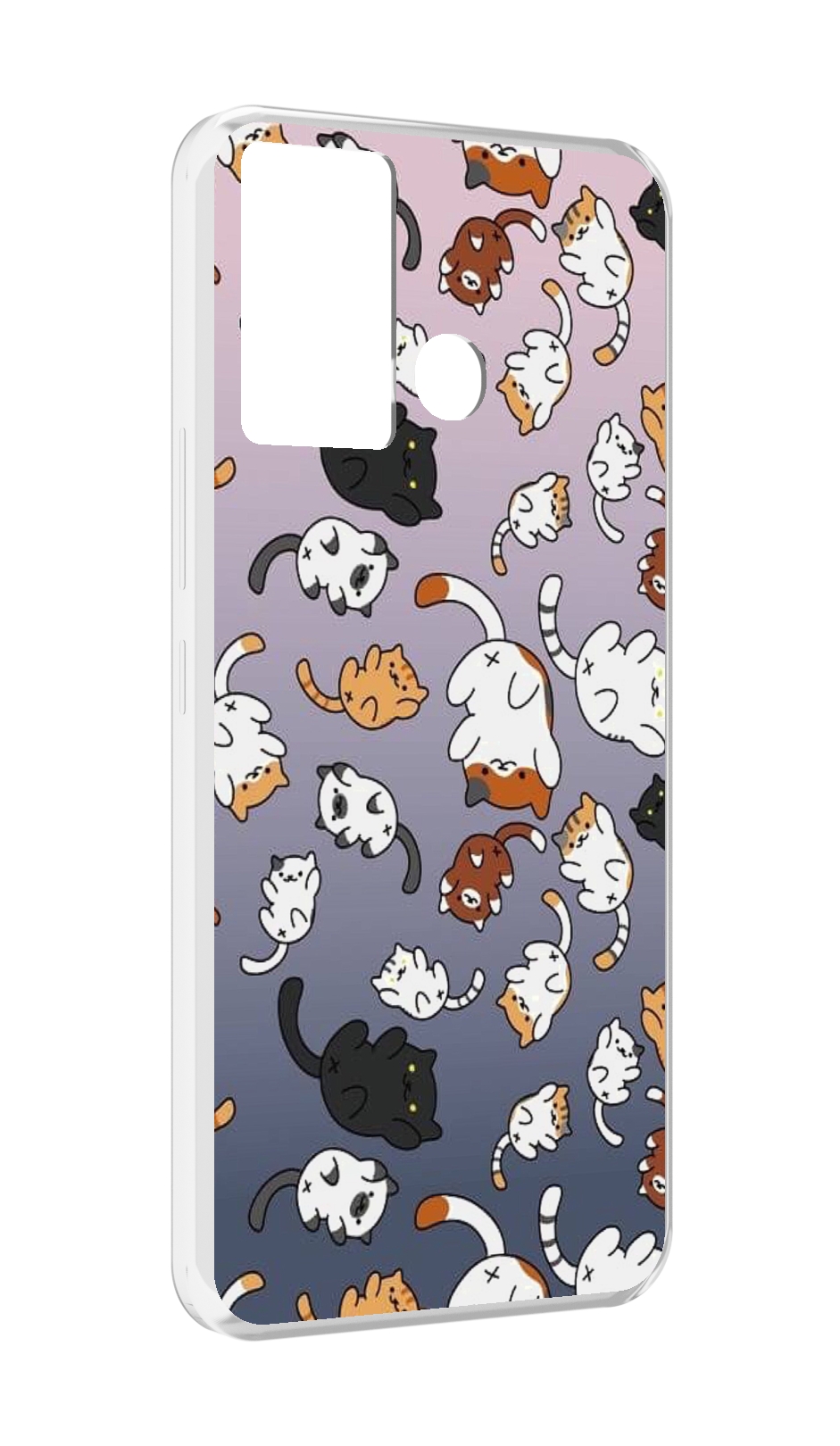 

Чехол MyPads Котики-летают для Infinix Hot 12 Play, Прозрачный, Tocco