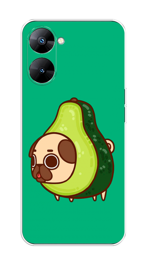 

Чехол на Realme V30 5G/V30T 5G "Мопс авокадик", Зеленый, 2513550-1