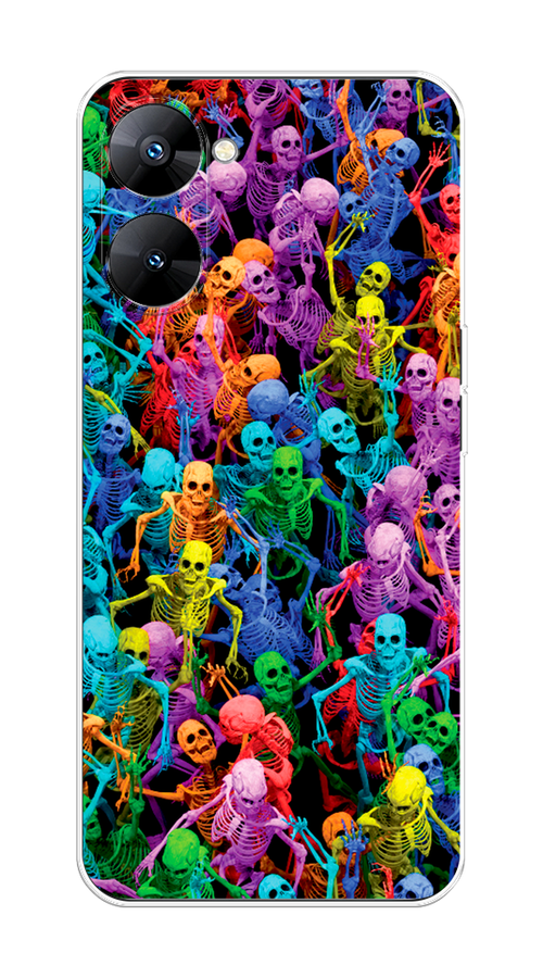 

Чехол на Realme V30 5G/V30T 5G "Вечеринка скелетов", Фиолетовый;желтый;оранжевый, 2513550-6