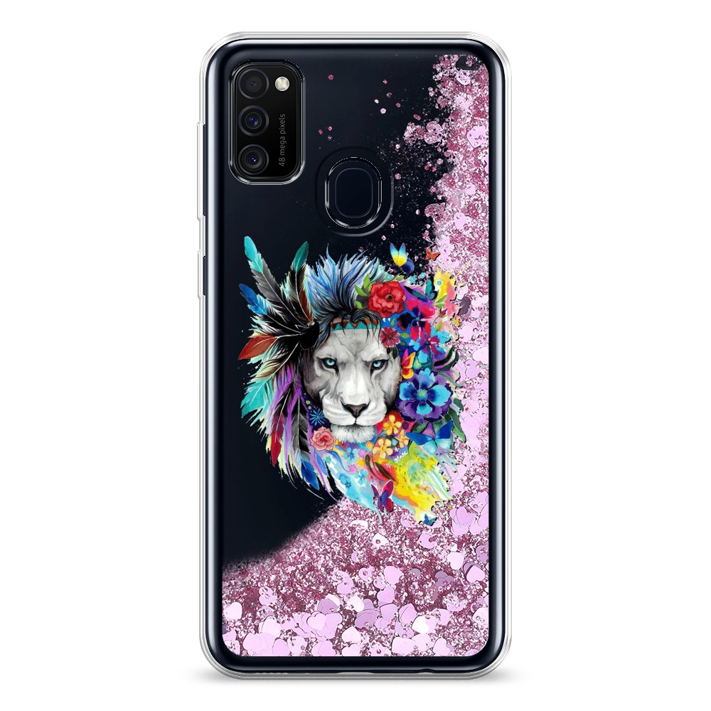 

Жидкий чехол с блестками "Гавайский лев" на Samsung Galaxy M30s, 29894-1