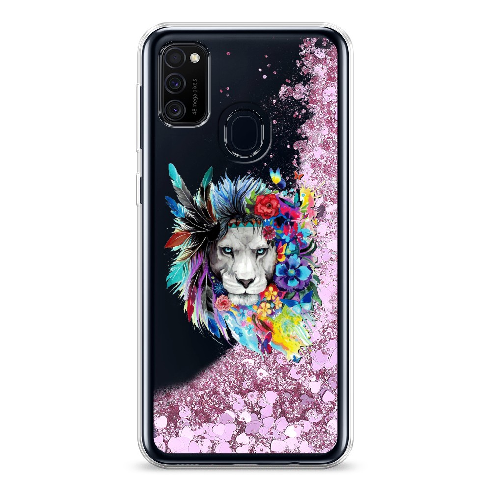 

Жидкий чехол с блестками "Гавайский лев" на Samsung Galaxy M21, 29794-1