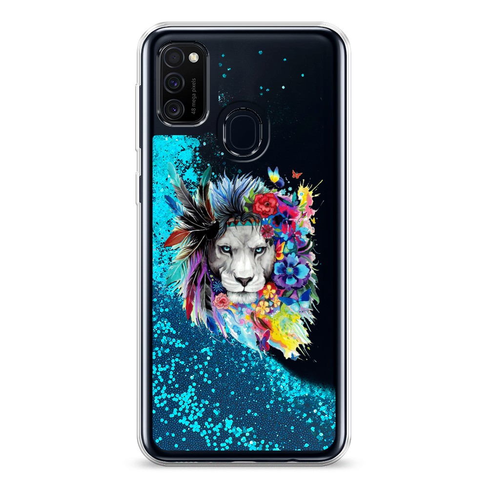 

Жидкий чехол с блестками "Гавайский лев" на Samsung Galaxy M21, 29793-1