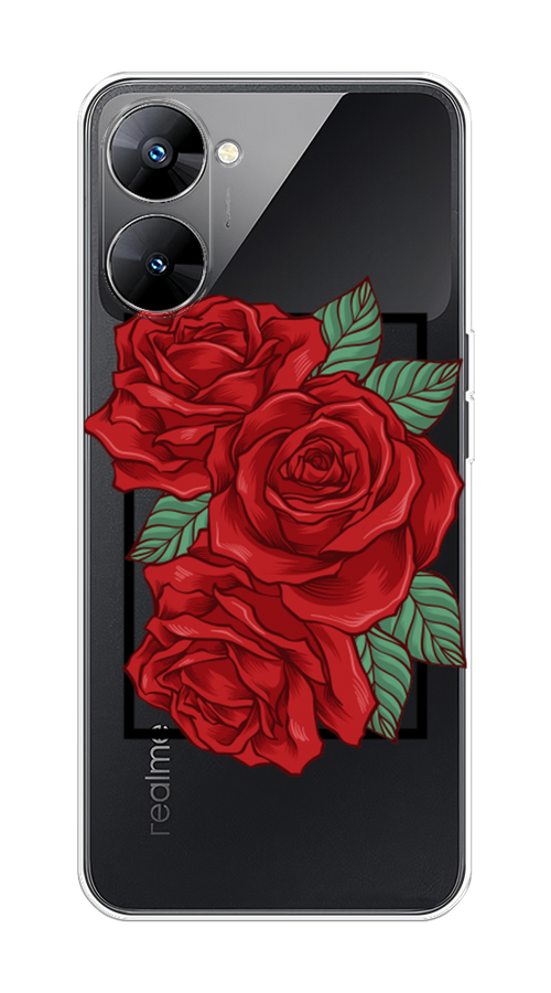 

Чехол на Realme V30 5G/V30T 5G "Три алые розы", Красный, 2513450-2