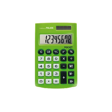 фото Калькулятор карманный "milan", 8 разрядов, в чехле, салатовый, арт. 150908gbl