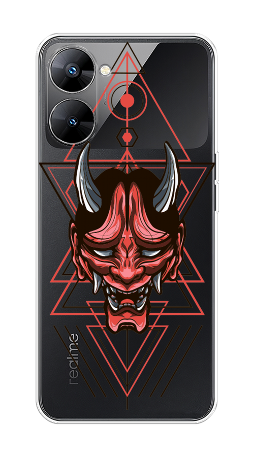 

Чехол на Realme V30 5G/V30T 5G "Hanya Oni mask", Серый;красный;черный, 2513450-4