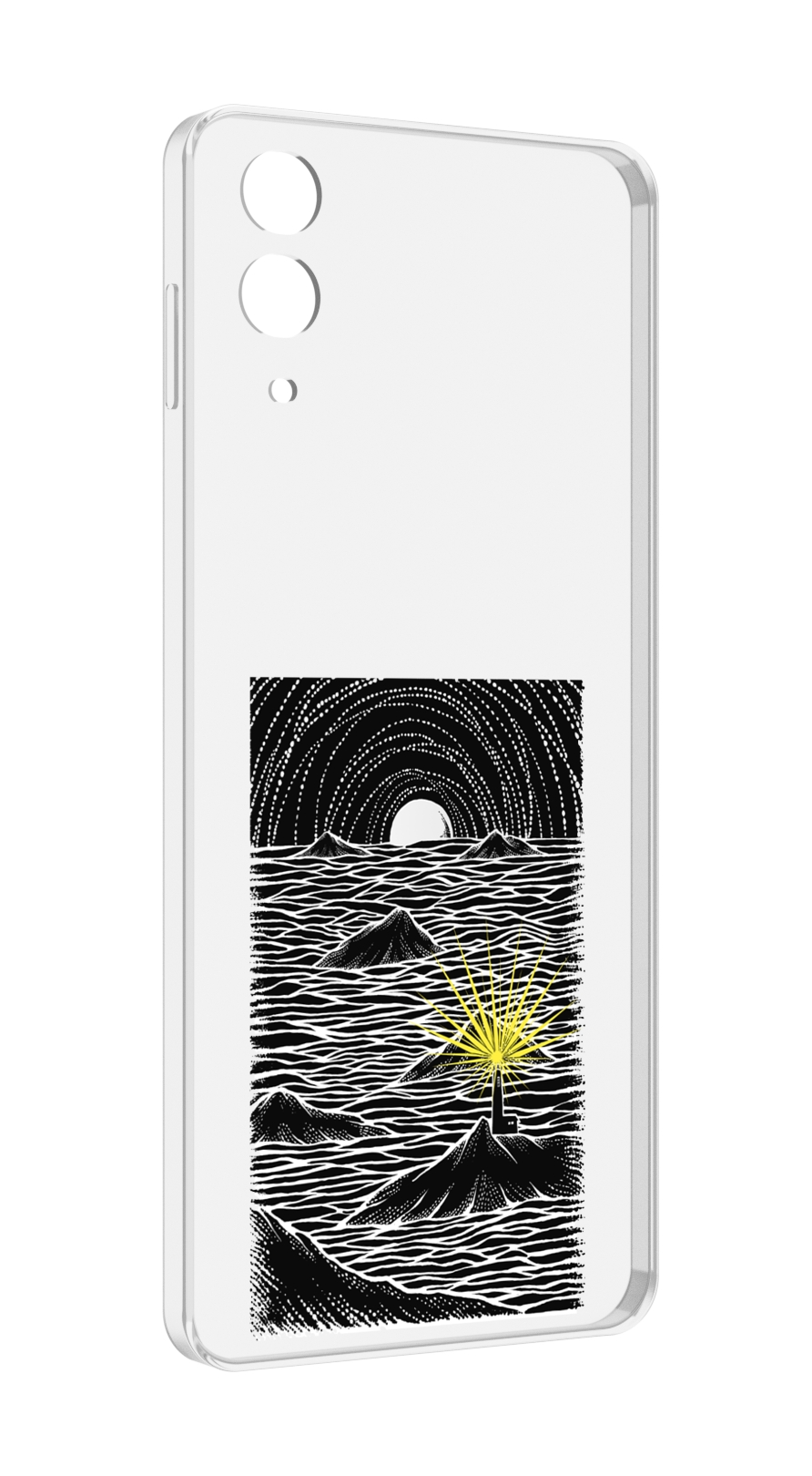 

Чехол MyPads маяк в черно белом море для Samsung Galaxy Z Flip 4 (SM-F721), Прозрачный, Tocco