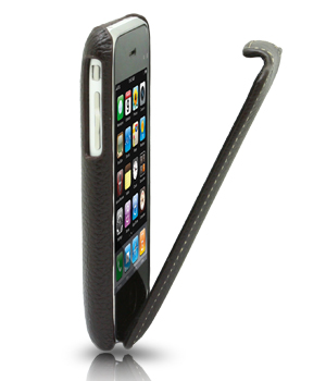 фото Кожаный чехол melkco для apple iphone 3gs/3g - jacka type - коричневый