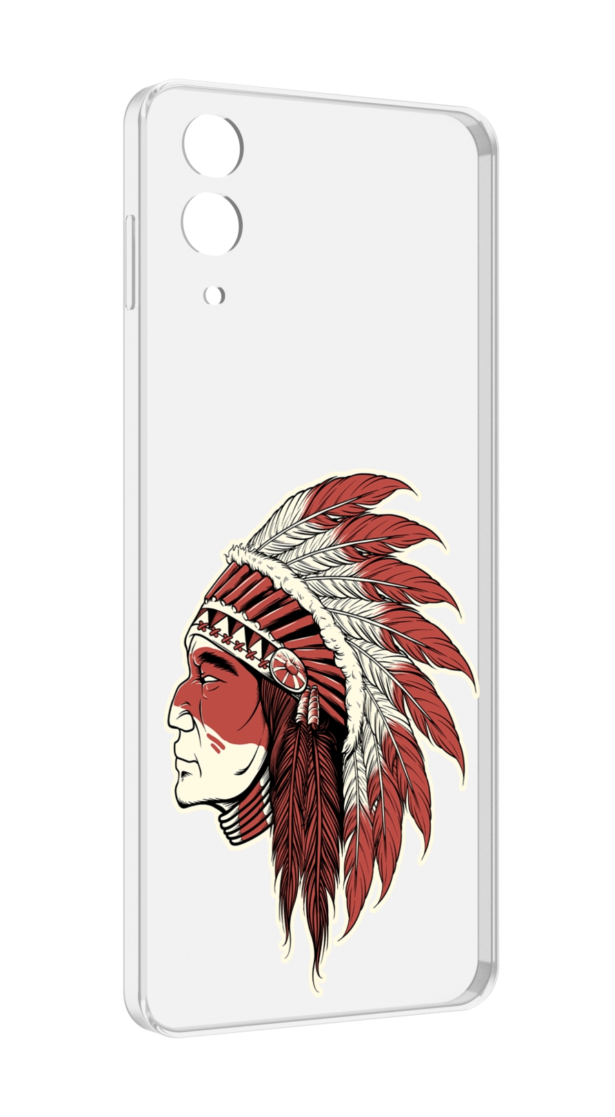 

Чехол MyPads красный индеец для Samsung Galaxy Z Flip 4 (SM-F721), Прозрачный, Tocco