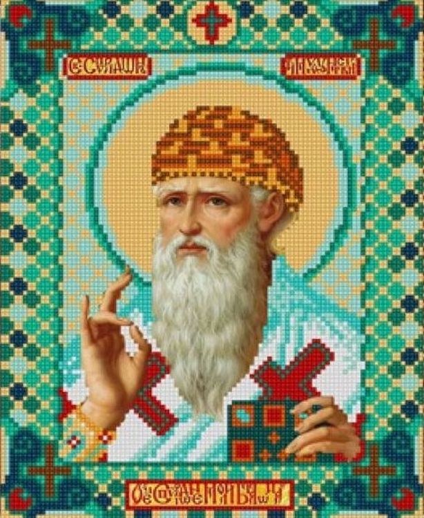 фото Рисунок на ткани «святой спиридон тримифунтский» конёк