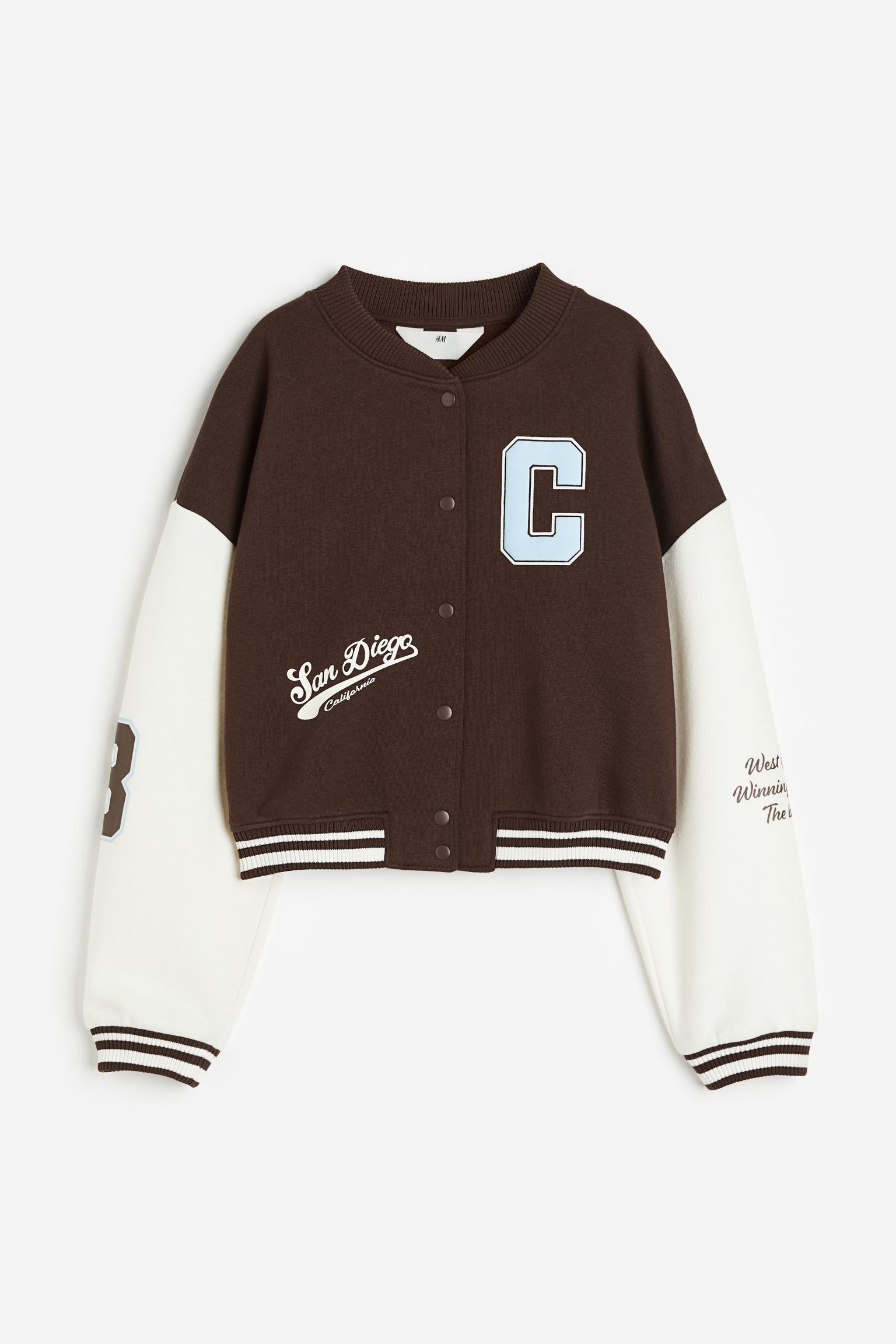 

Бейсбольная куртка оверсайз H&M 146/152 Темно-коричневый/Сан-Диего (доставка из-за рубежа), 1099479