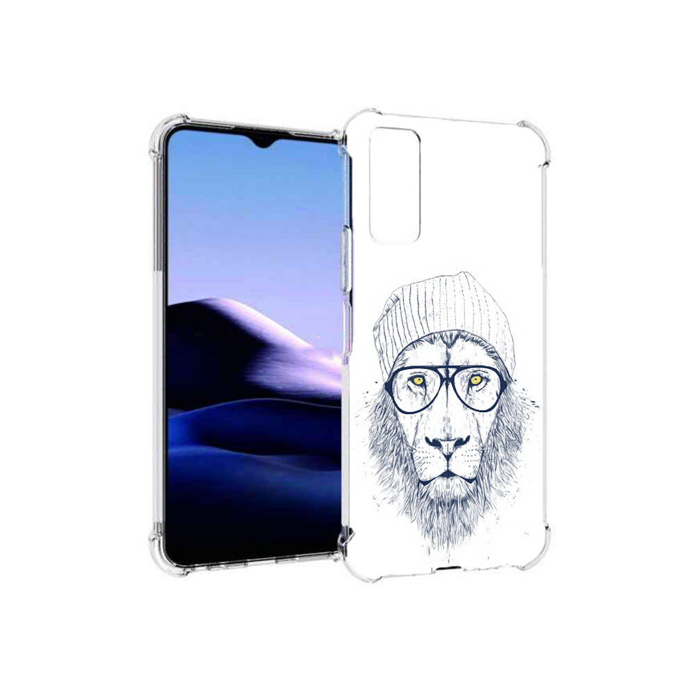 

Чехол MyPads Tocco для Vivo Y20 хиппи лев (PT154038.379.663), Прозрачный, Tocco