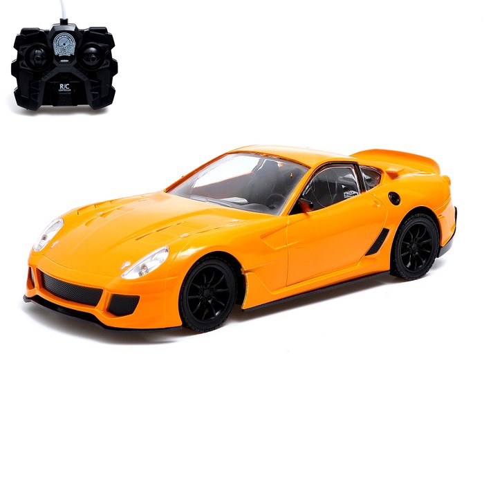 

КНР "Спорткар", 1:16, работает от батареек, желтый