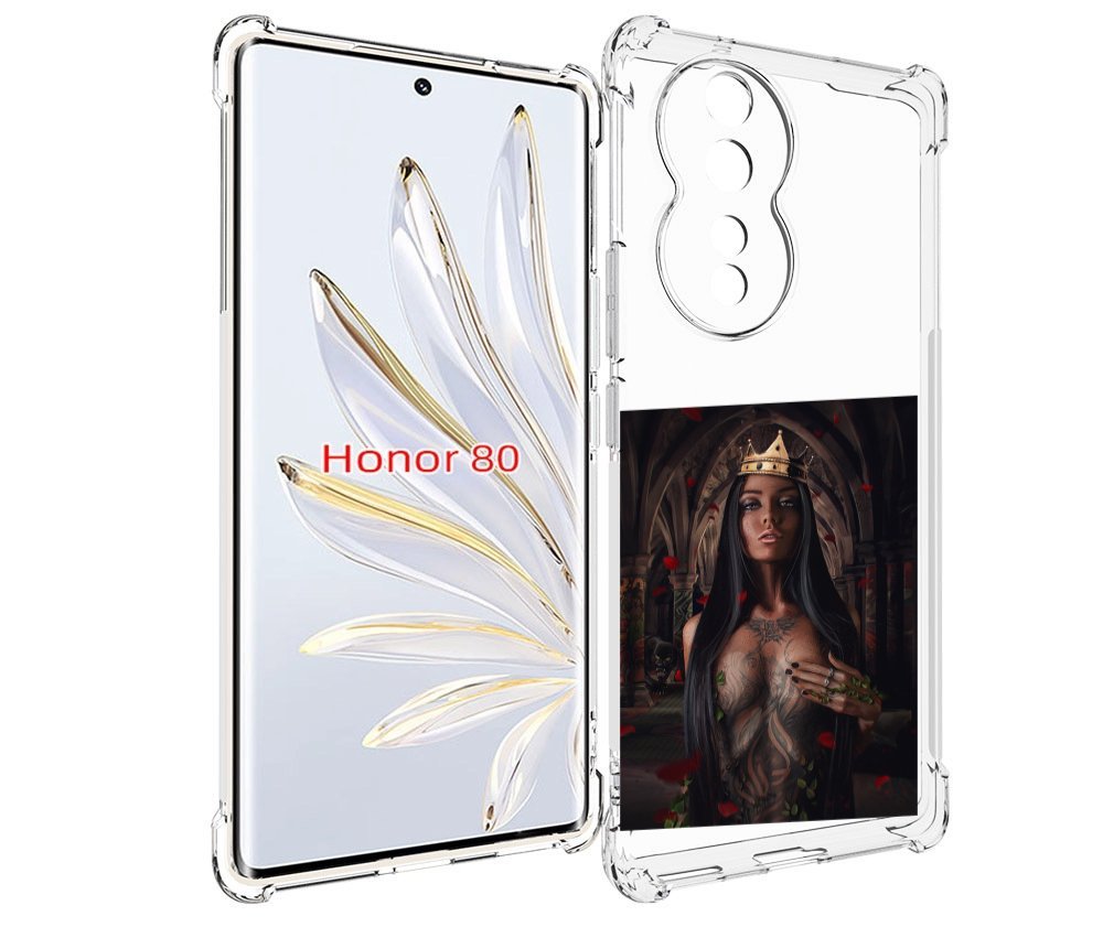 

Чехол MyPads багровый-пик для Honor 80, Прозрачный, Tocco