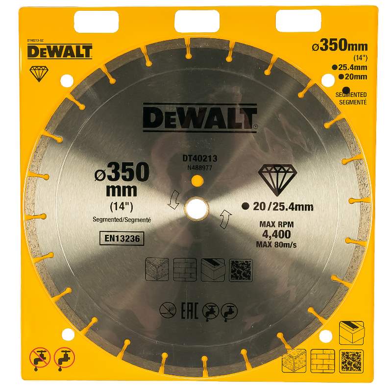 Алмазный диск DeWalt DT40213-QZ, 350х25.4/20 мм диск отрезной алмазный универсальный dewalt dt3721 qz