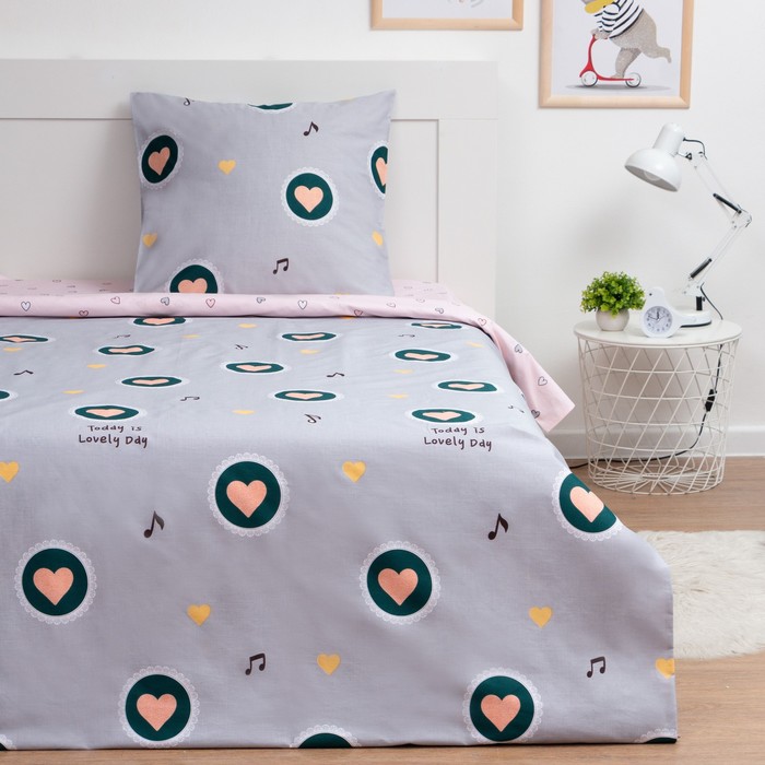 

Постельное белье 1.5 сп "LoveLife" Big love, 143х215 см,150х214 см,70х70 см-1 шт. сатин