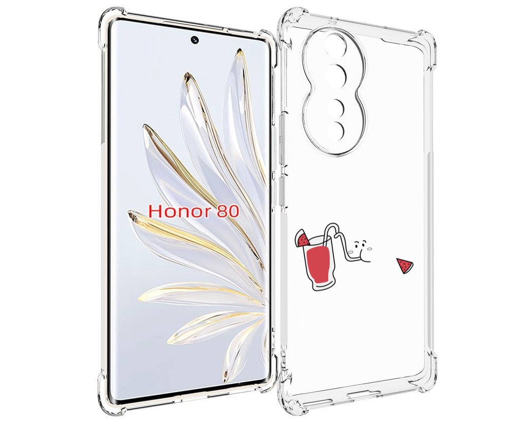 

Чехол MyPads арбузный-напиток для Honor 80, Прозрачный, Tocco