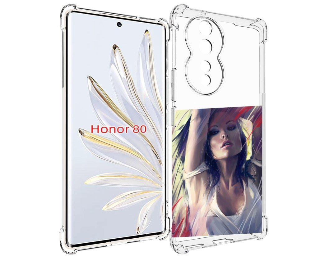

Чехол MyPads акварельная-девушка женской для Honor 80, Прозрачный, Tocco