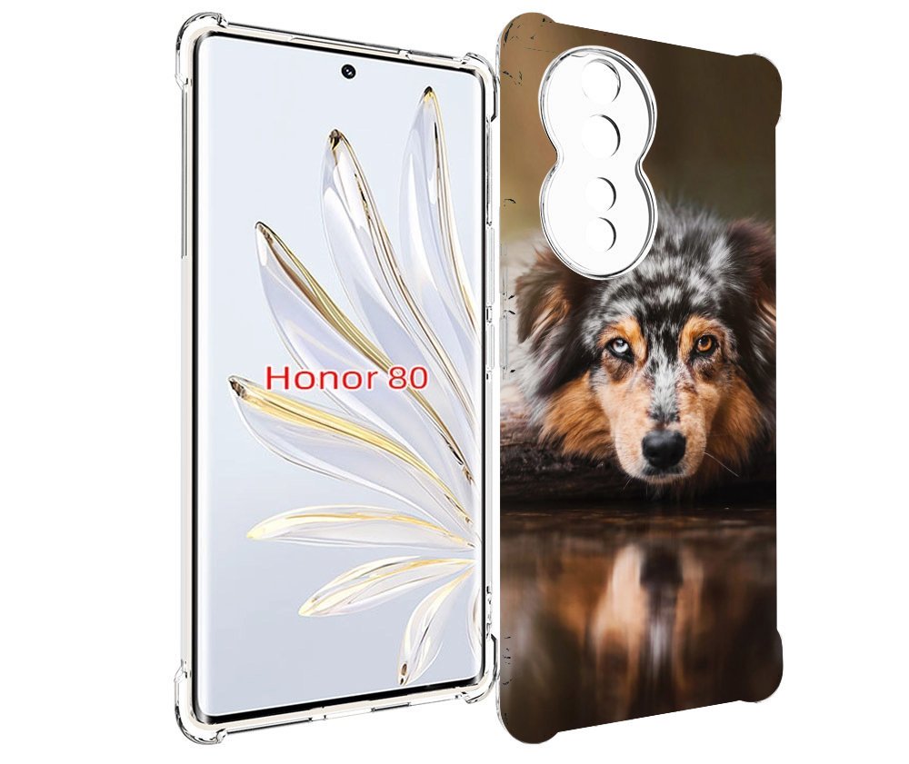 

Чехол MyPads австралииская овчарка для Honor 80, Прозрачный, Tocco