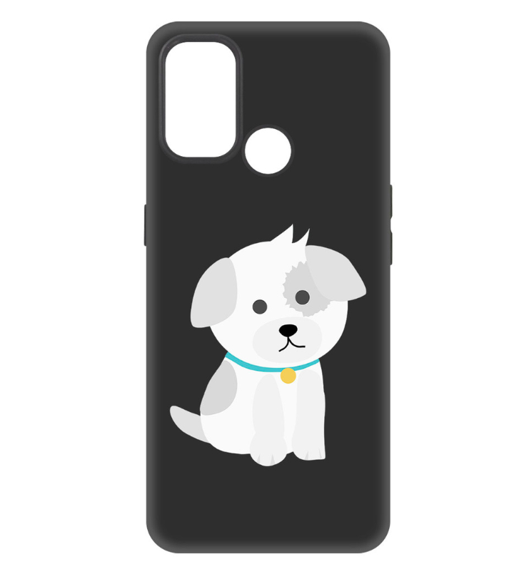 

Чехол-накладка Krutoff Soft Case Белый щенок для ZTE Blade A5 (2020) черный