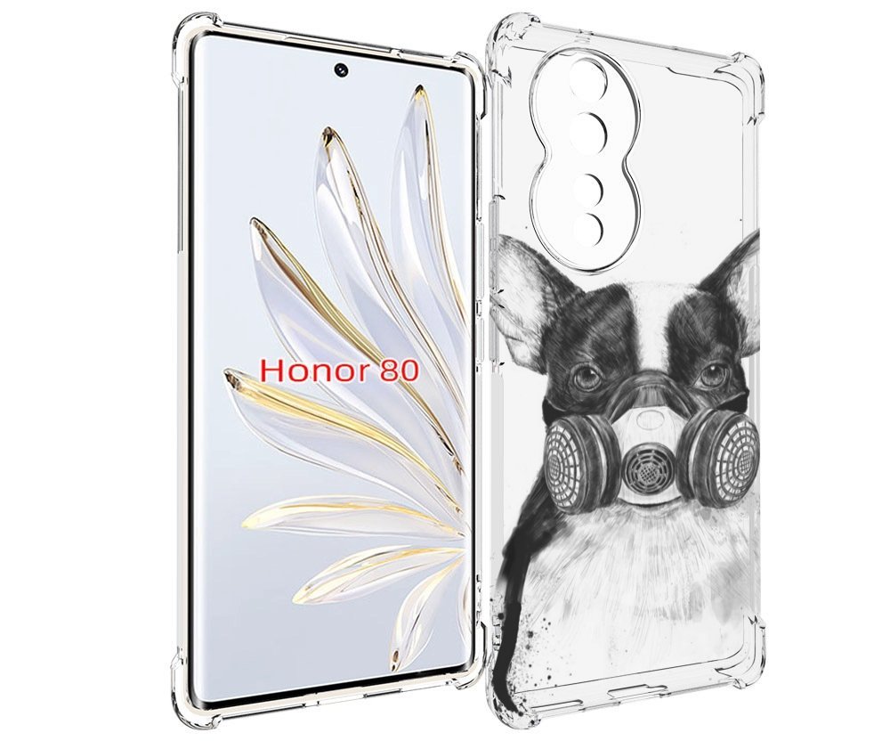

Чехол MyPads Французский бульдог для Honor 80, Прозрачный, Tocco