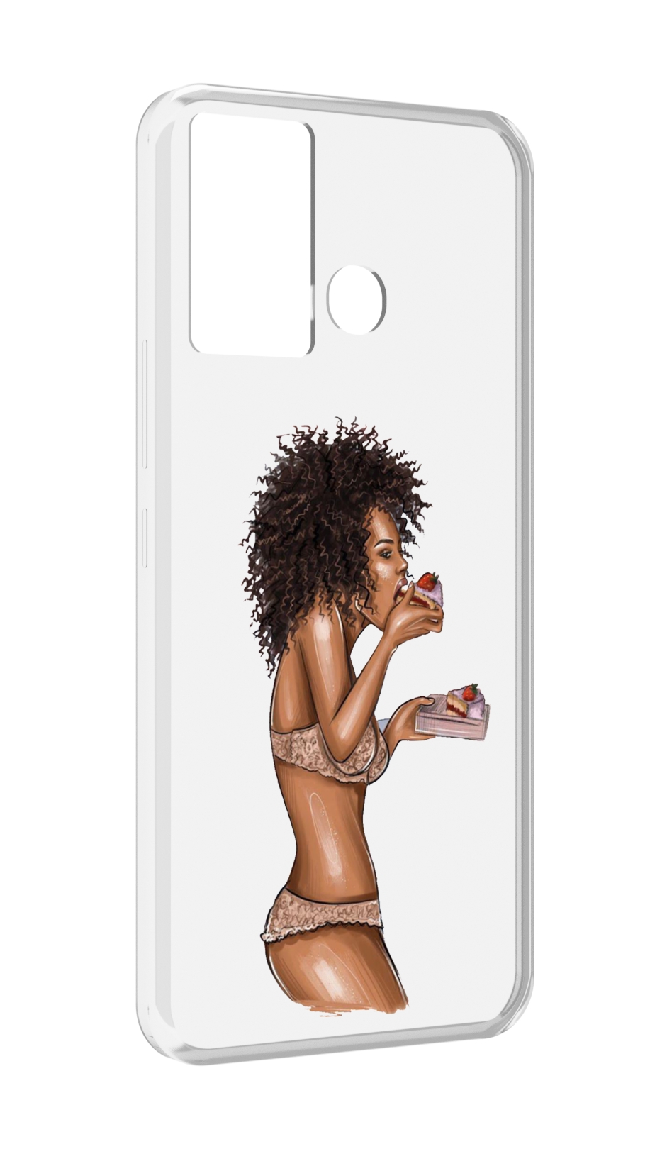 

Чехол MyPads Девушка-с-пирожными женский для Infinix Hot 12 Play, Прозрачный, Tocco