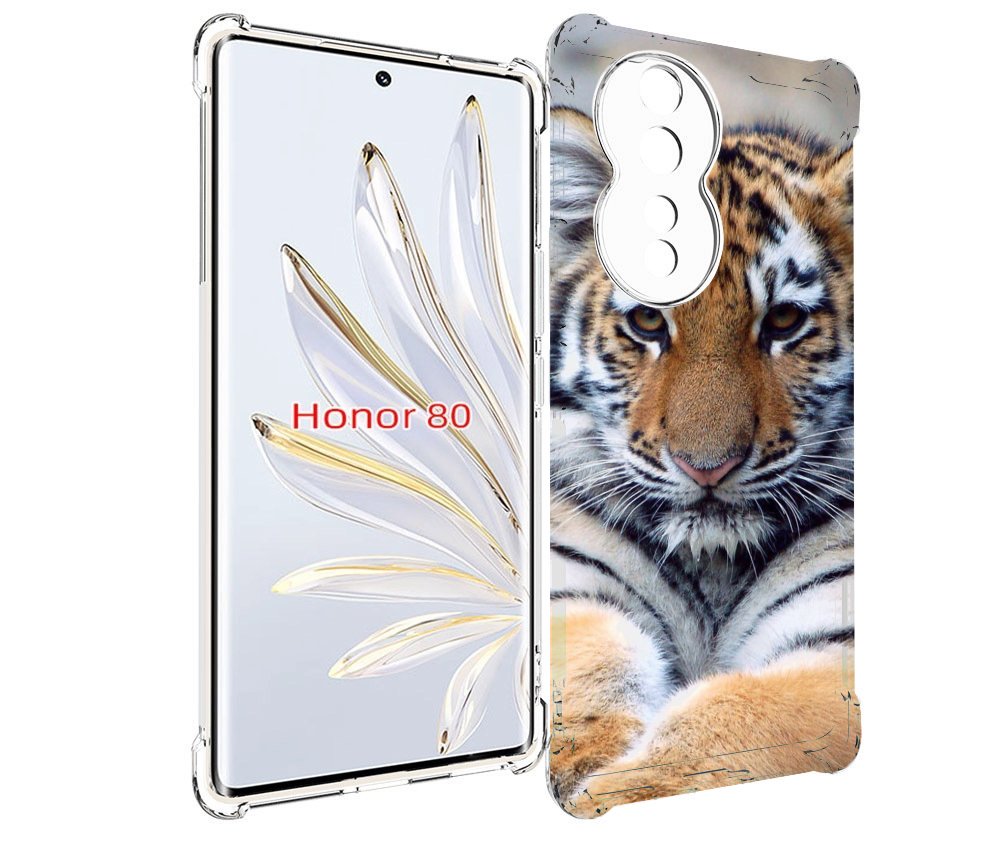 

Чехол MyPads Тигренок для Honor 80, Прозрачный, Tocco