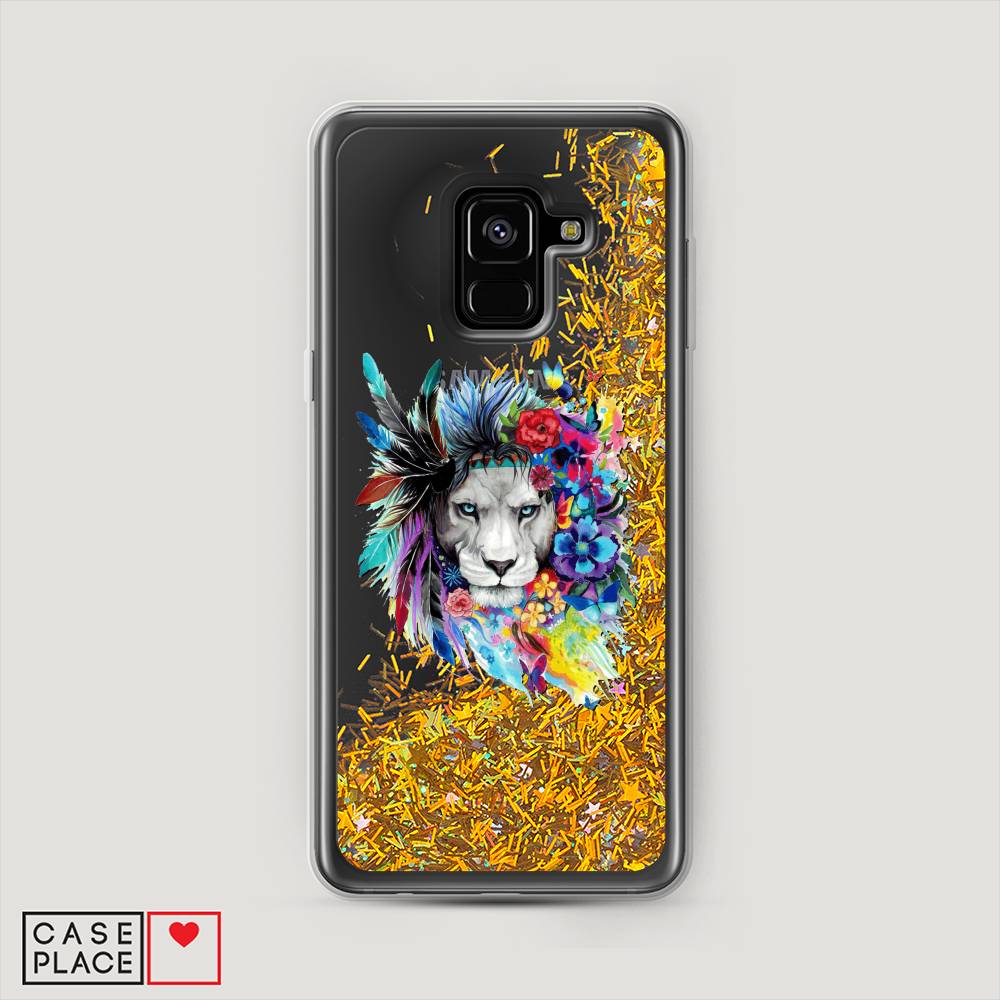 

Жидкий чехол с блестками "Гавайский лев" на Samsung Galaxy A8 2018