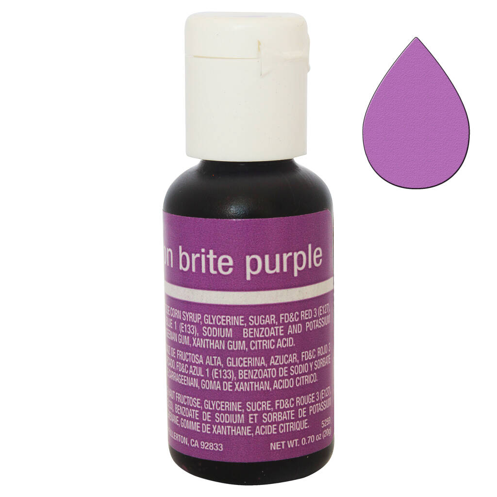 фото Краска для аэрографа фиолетовая яркая neon brite purple chefmaster, 18 гр.