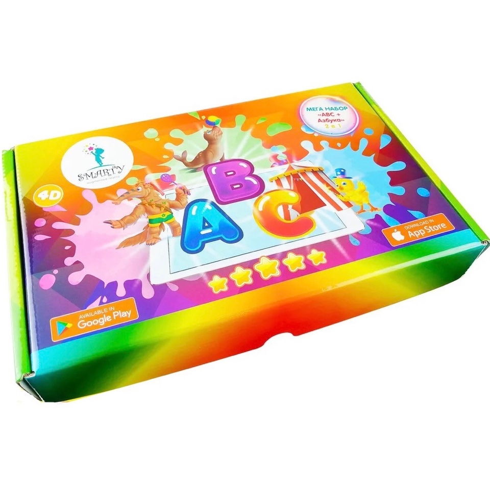 

Волшебные карточки виртуальной реальности MSN Toys smarty 4d азбука + abc английский язык