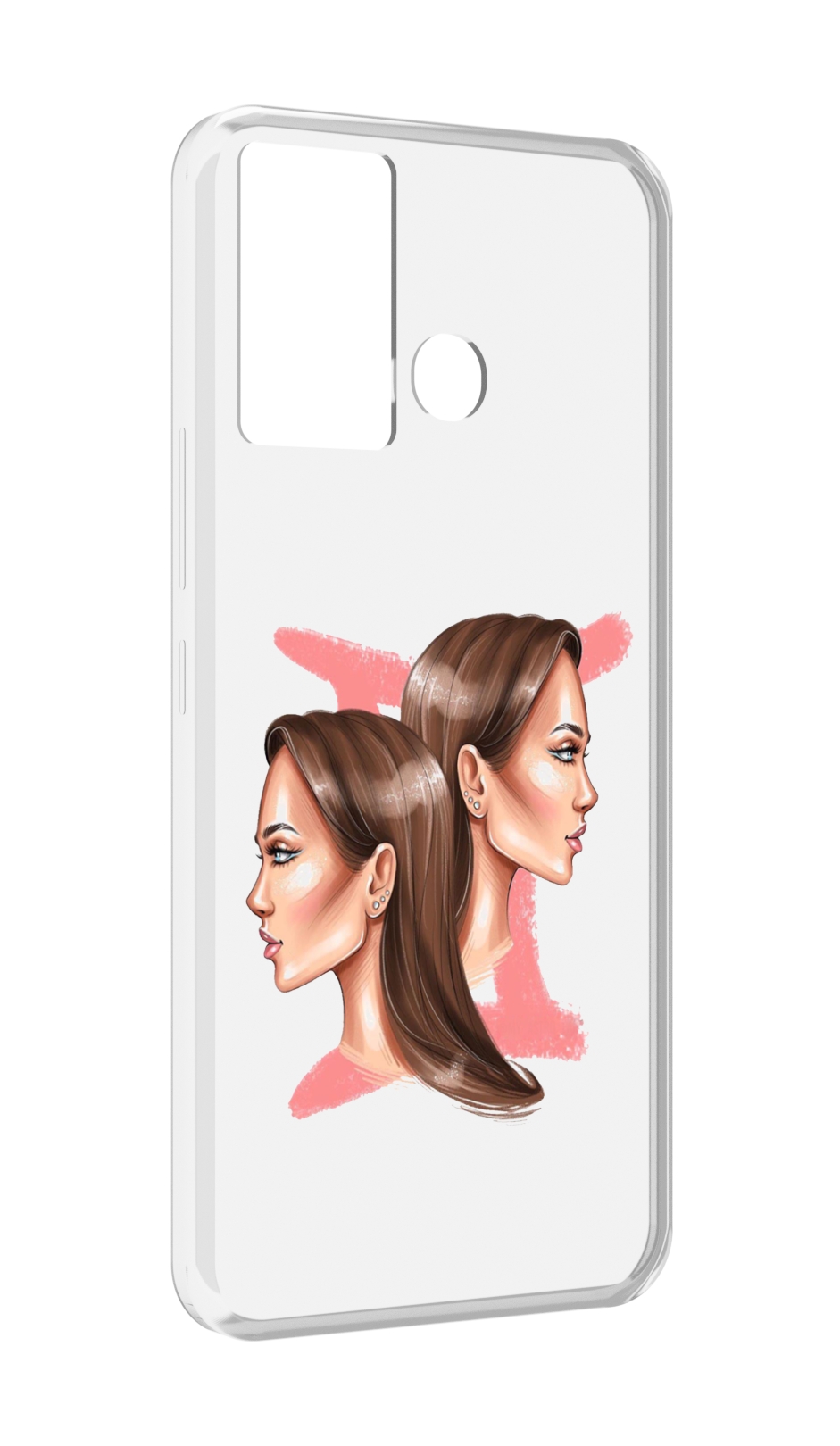 

Чехол MyPads Девушка-Близнецы женский для Infinix Hot 12 Play, Прозрачный, Tocco
