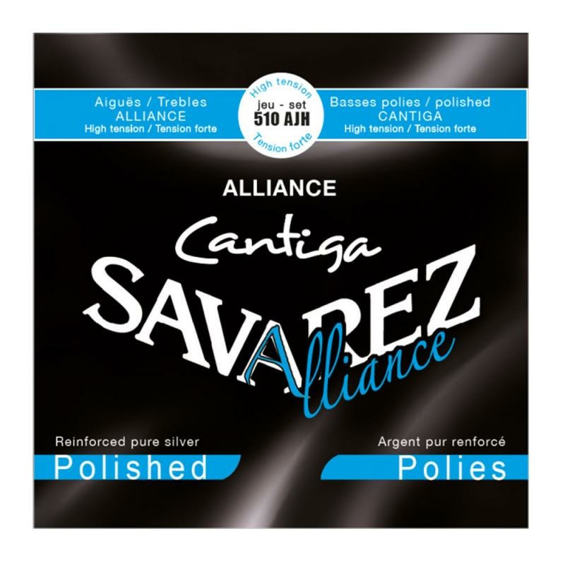 фото Струны для классической гитары savarez 510ajh alliance cantiga blue silver polished basses