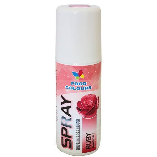 

Краска сияющая в виде спрея Рубиновая Ruby Food Colours, 50 мл.