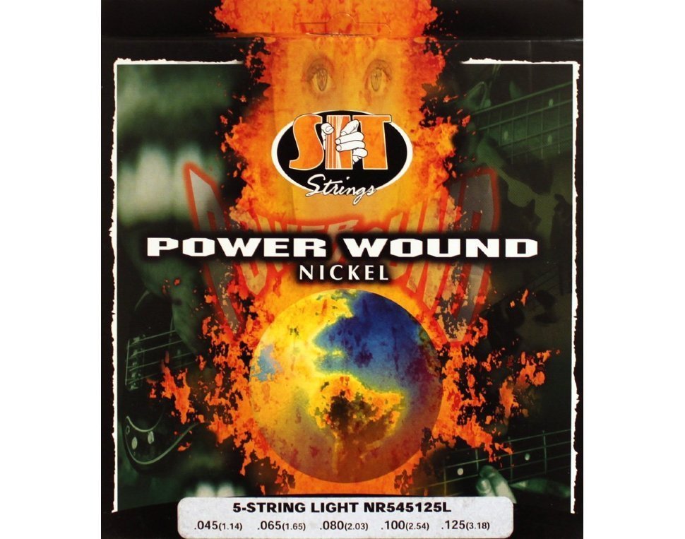 Струны для 5-ти струнной бас-гитары SIT Strings NR545125L Powerwound Nickel Light 45-125