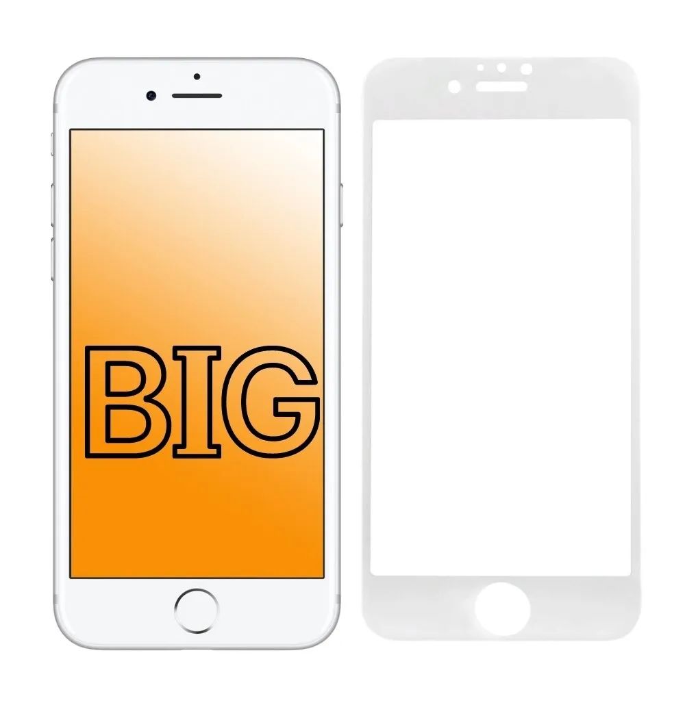 

Защитное стекло для iPhone 6 Plus и iPhone 6S Plus с белой рамкой, iPhone 6 Plus; iPhone 6S Plus