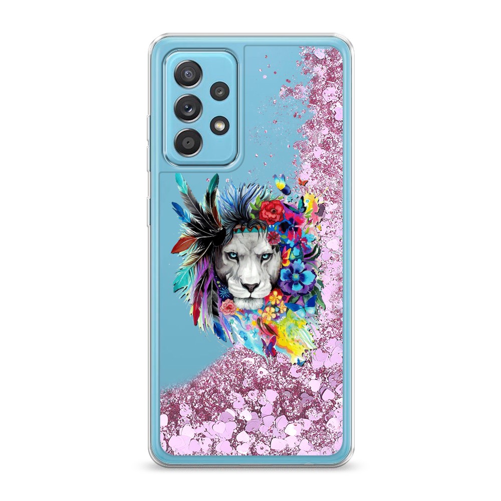 

Жидкий чехол с блестками "Гавайский лев" на Samsung Galaxy A52