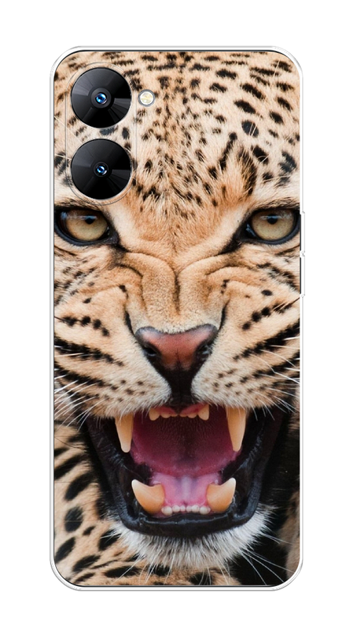 

Чехол на Realme V30 5G/V30T 5G "Леопард 3d", Бежевый;черный, 2513450-6