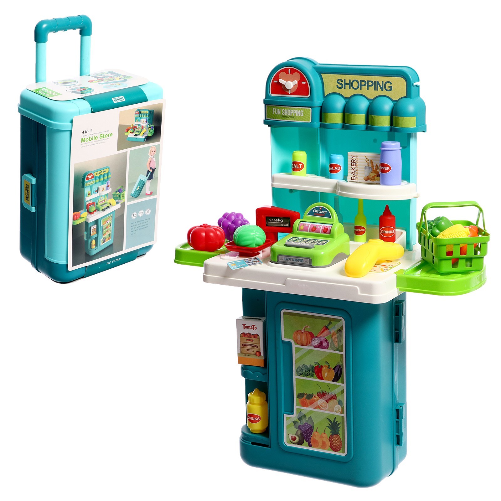 

Игровой набор «Магазин» в чемоданчике, с аксессуарами, Синий