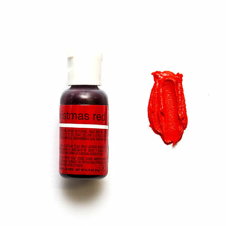 

Краска Красная рождественская гелевая Christmas Red Liqua-Gel Chefmaster, 20 гр.