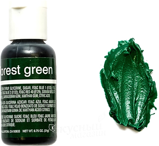 

Краска Зеленый лес гелевая Forest Green Liqua-Gel Chefmaster, 20 гр.