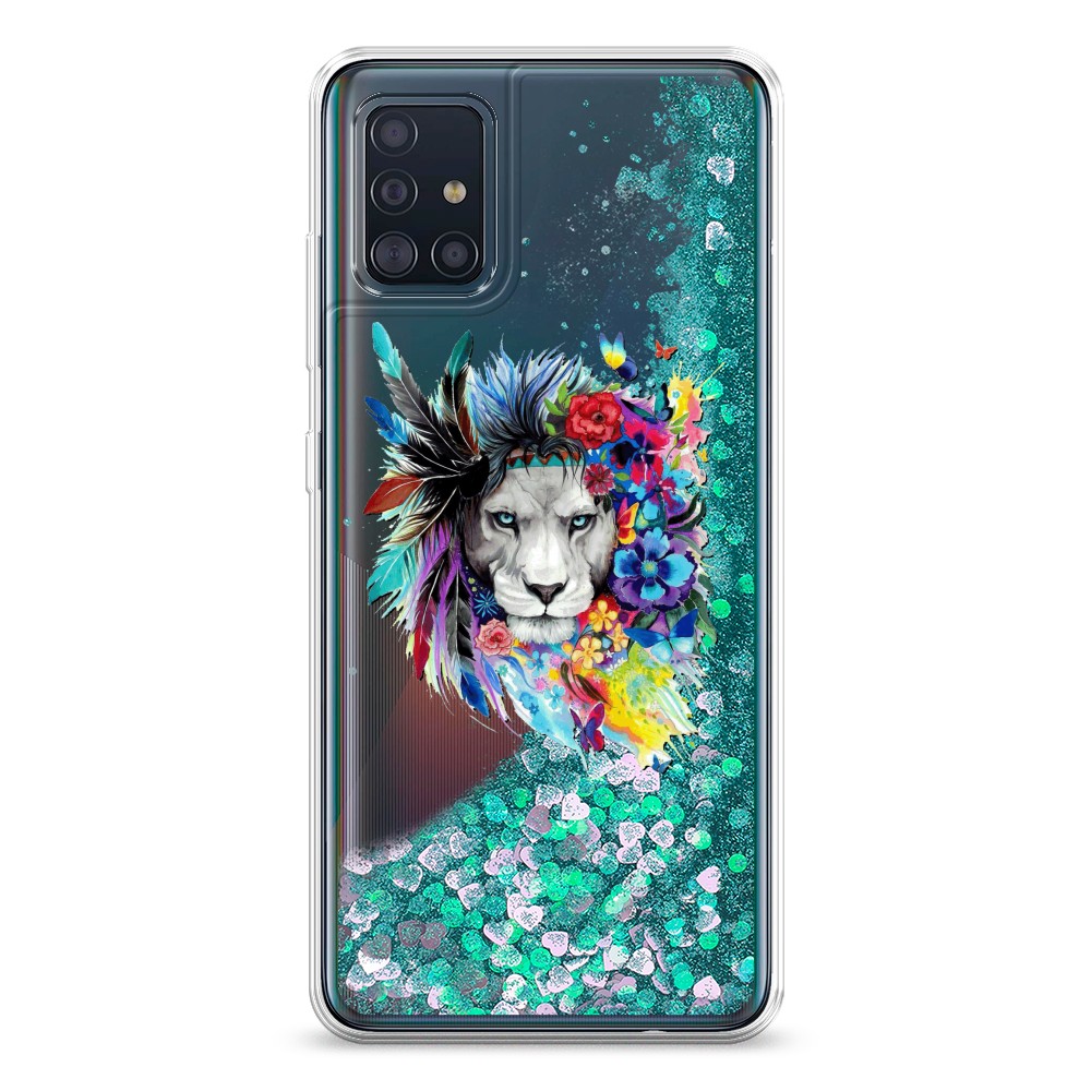 

Жидкий чехол с блестками "Гавайский лев" на Samsung Galaxy A51, 28995-1