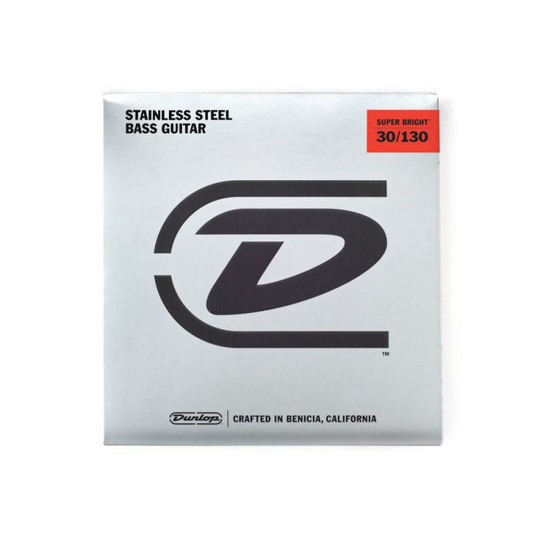 фото Струны для 6-ти струнной бас-гитары dunlop dbsbs super bright steel bass 30-130 6 strings